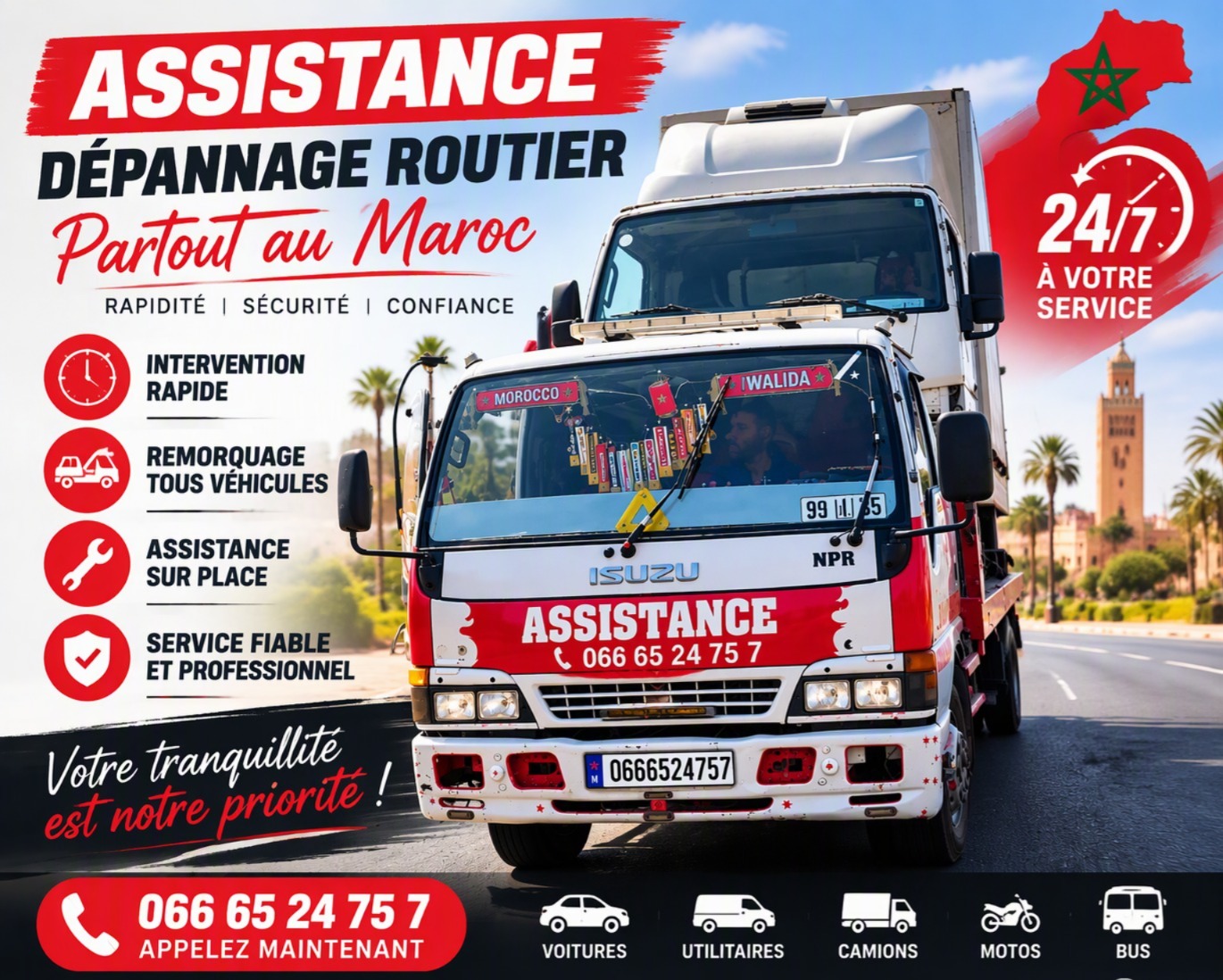 Transport de véhicule — Dépannage Casa Assistance